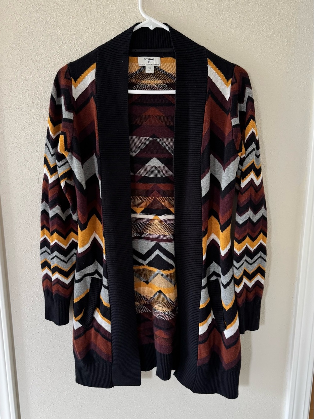 Missoni Target Women’s XS Cardigan Chevron Pattern Open Duster Sweater